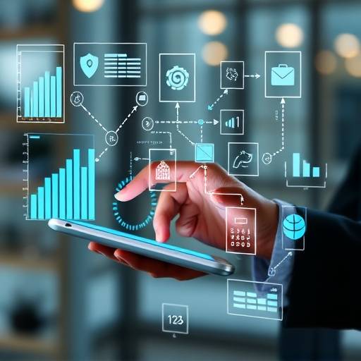 Una persona che utilizza strumenti digitali, rappresentando la trasformazione digitale aziendale.